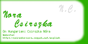 nora csirszka business card